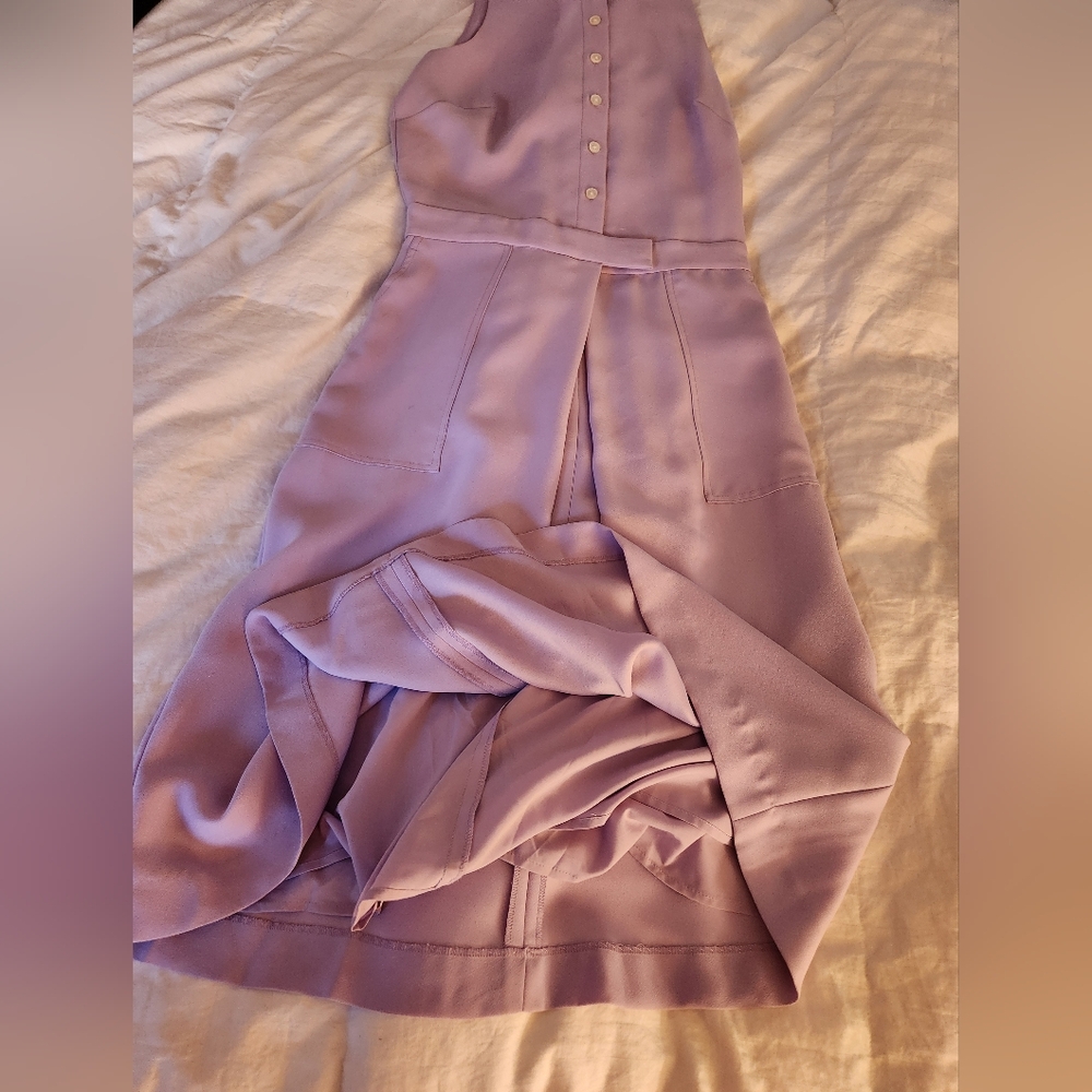 Banana Republic midi sleeveless dress lavender size 2 nwot - Picture 13 of 15